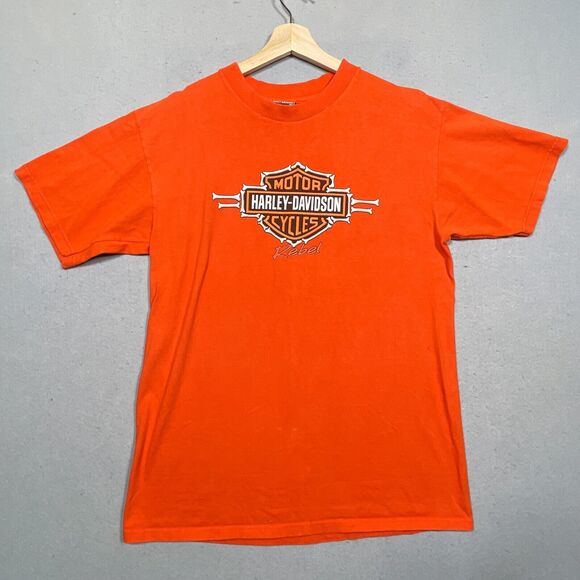 Harley-Davidson Other - Harley Davidson Shirt Large Orange HACIENDA Native American SCOTSDALE AZ